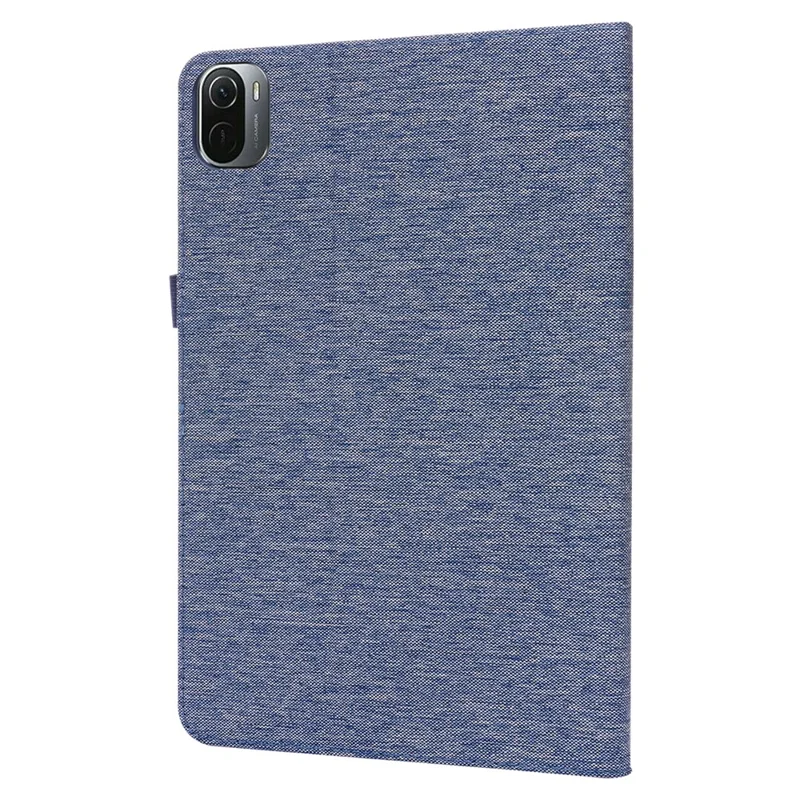 Para Xiaomi Pad 5 / Pad 5 Pro Pano Protection Teclet de Textura Pro Proteção de Corpo Inteiro PU Carta Carto Folio - Azul