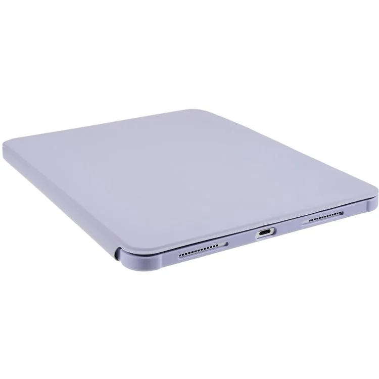 Para iPad Pro 11 (2018) / (2020) / (2021) / (2022) Capa de Tablet à Prova de Choque de Couro PU + TPU + Acrílico Anti-Queda Capa Protetora com Suporte Rotativo - Roxo