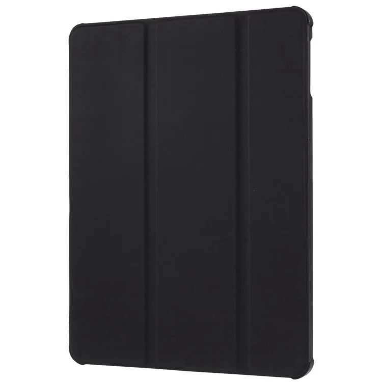 Pour iPad Air (2013) / Air 2 / iPad 9,7 pouces (2017) / (2018) Étui de support Tri-fold Auto Wake and Sleep PU Leather + TPU + Acrylic Tablet Slim Case Shockproof Cover - Noir