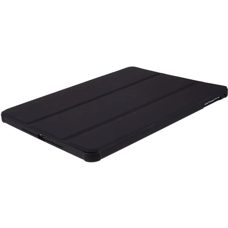 Pour iPad Air (2013) / Air 2 / iPad 9,7 pouces (2017) / (2018) Étui de support Tri-fold Auto Wake and Sleep PU Leather + TPU + Acrylic Tablet Slim Case Shockproof Cover - Noir