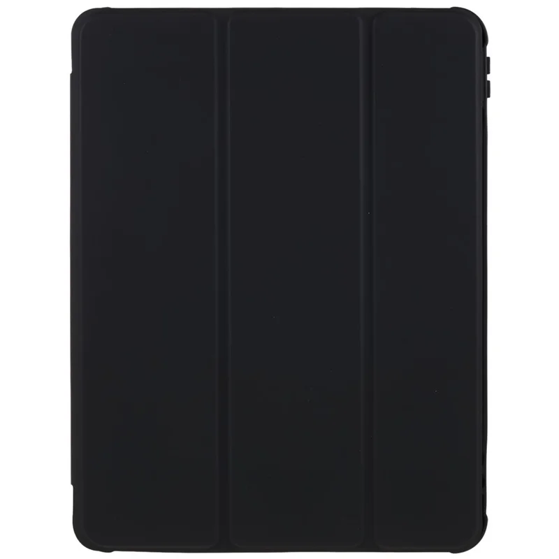For iPad Pro 11 (2018) / (2020) / (2021) / (2022) Protective Case PU Leather + TPU + Acrylic Tablet Case Tri-fold Stand Shockproof Cover - Black