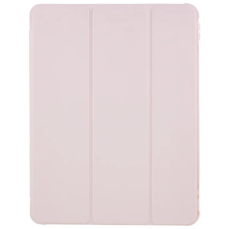 For iPad Air 11 (2025) / (2024) / Air (2022) / (2020) PU Leather TPU Acrylic Tablet Tri-Fold Stand - Pink