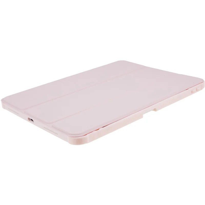 For iPad Air 11 (2025) / (2024) / Air (2022) / (2020) PU Leather TPU Acrylic Tablet Tri-Fold Stand - Pink