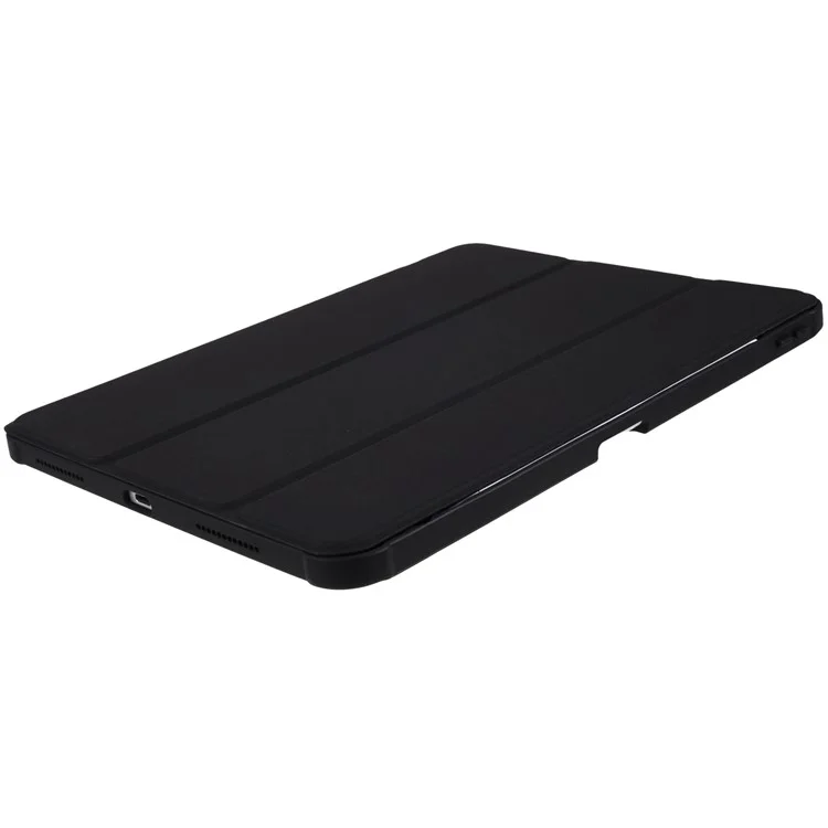 Para iPad Air 11 (2024) / Air (2022) / (2020) Couro PU TPU Acrílico Tri-Fold Stand Tablet - Preto