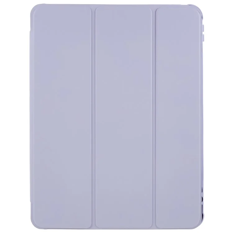 Pour Ipad Pro 12,9 Pouces (2018) / (2020) / (2021) / (2022) Anti-drop Trifold Sye Tas Cuir pu Cuir + TPU + Acrylic Tablet Slim Couvercle Étanche à Choc - Violet