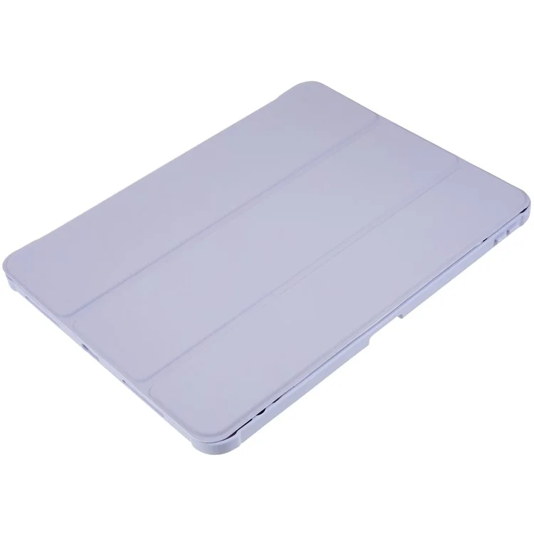 Pour Ipad Pro 12,9 Pouces (2018) / (2020) / (2021) / (2022) Anti-drop Trifold Sye Tas Cuir pu Cuir + TPU + Acrylic Tablet Slim Couvercle Étanche à Choc - Violet