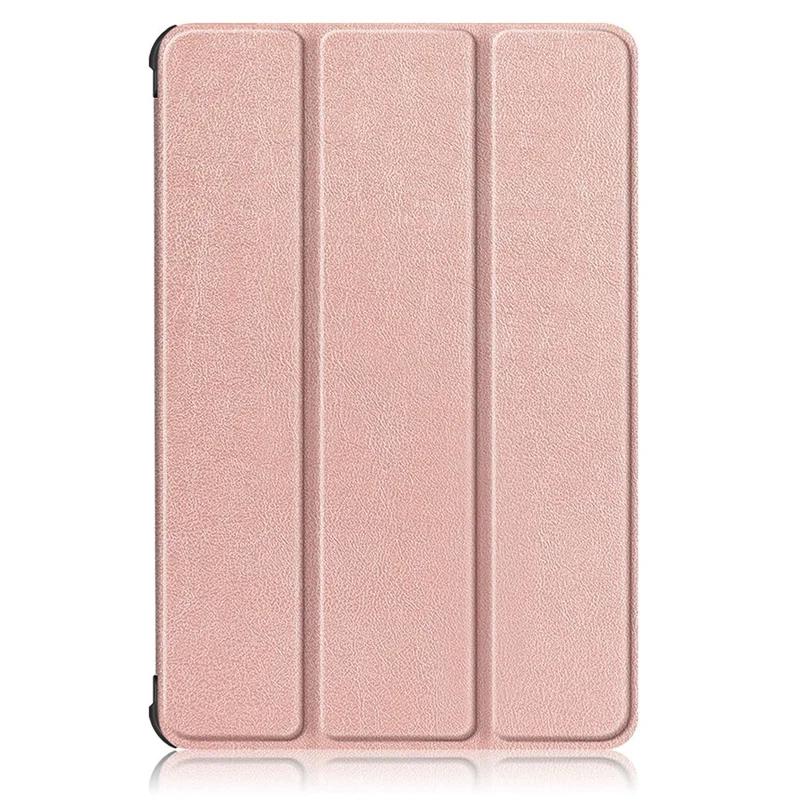 For Honor Pad X8 / X8 Lite / Huawei MatePad T 10 PU Leather Trifold Stand Cover Anti-drop Tablet Protective Case - Rose Gold