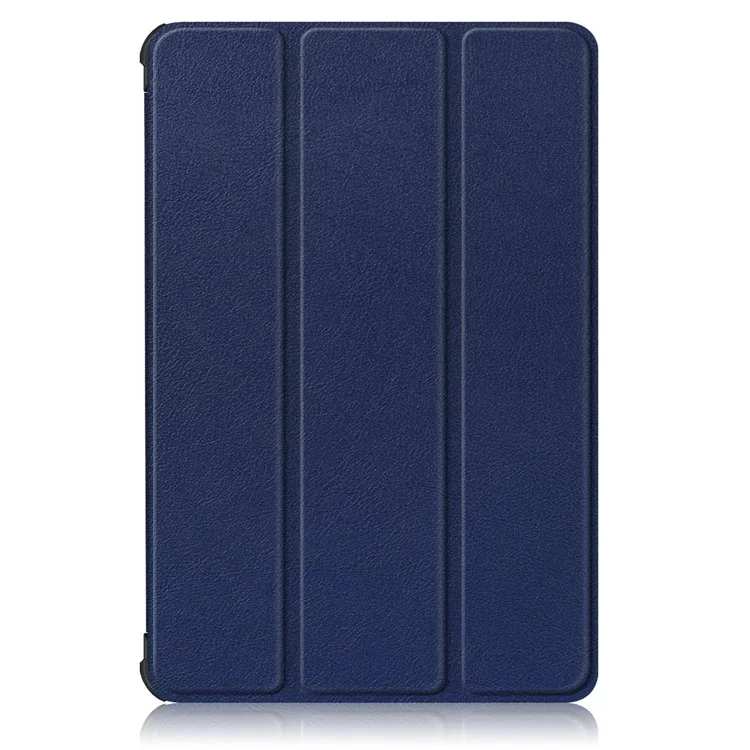 Para o case de trifold de capa de proteção da For Honor Pad X8 / X8 Lite / Huawei MatePad T 10 em couro PU anti-queda - Azul-escuro