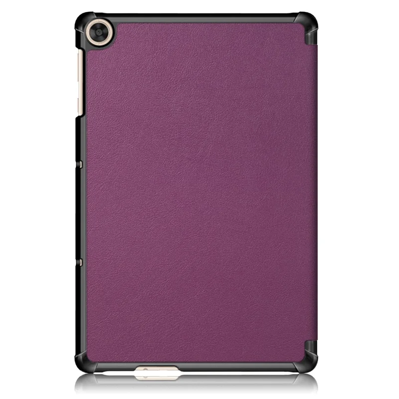 For Honor Pad X8 / X8 Lite / Huawei MatePad T 10 PU Leather Trifold Stand Cover Anti-drop Tablet Protective Case - Purple