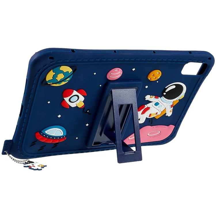 For Huawei MatePad 10.4 (2020) / (2022) / Honor V6 Kickstand Tablet Case Cartoon Universe Space Pattern Anti-scratch Silicone Cover