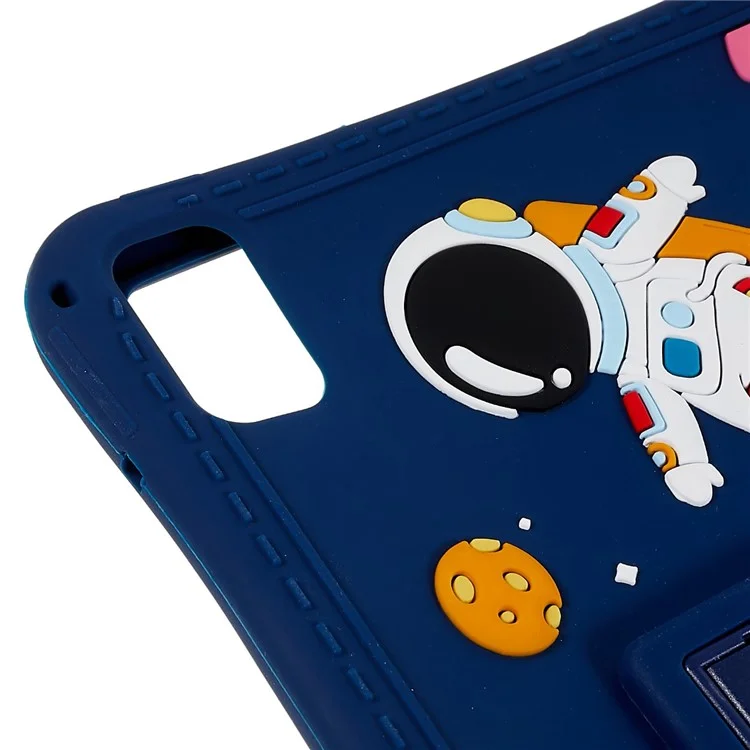 For Huawei MatePad 10.4 (2020) / (2022) / Honor V6 Kickstand Tablet Case Cartoon Universe Space Pattern Anti-scratch Silicone Cover