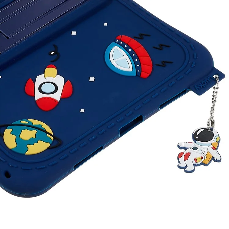 For Huawei MatePad 10.4 (2020) / (2022) / Honor V6 Kickstand Tablet Case Cartoon Universe Space Pattern Anti-scratch Silicone Cover