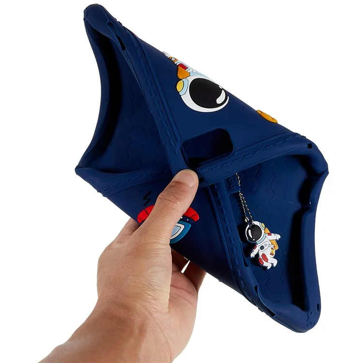 For Huawei MatePad 10.4 (2020) / (2022) / Honor V6 Kickstand Tablet Case Cartoon Universe Space Pattern Anti-scratch Silicone Cover