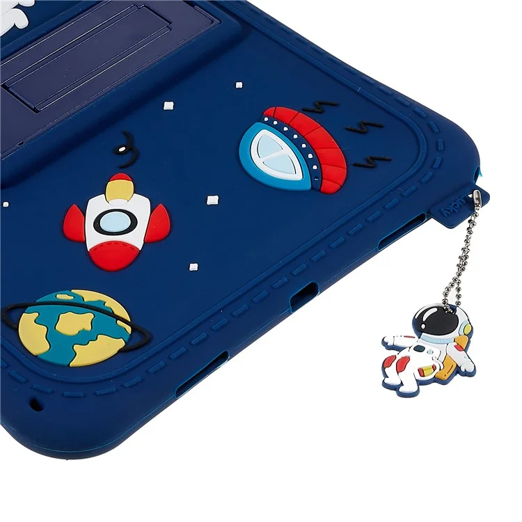 Für Samsung Galaxy Tab A8 10.5 (2021) Kickstand Tablet Hülle Cartoon Universe Space Muster Schockdes Silikonabdeckung