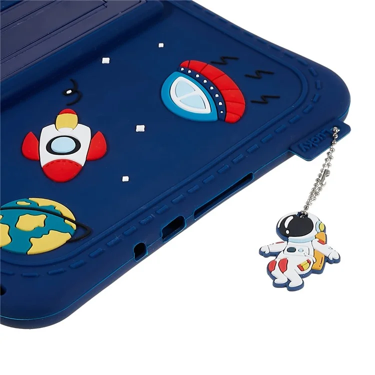 Para Samsung Galaxy Tab S6 Lite / Tab S6 Lite (2022) Case de Tableta de Silicona Anti-scratch Cartoon Universo Space Patrón de Patada de Patada