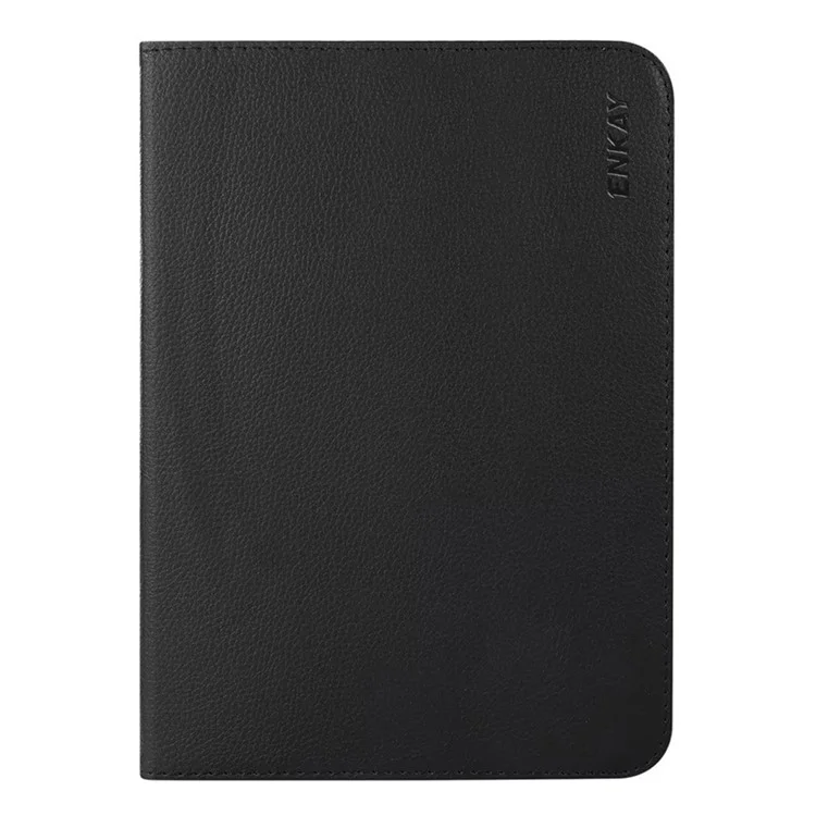 ENKAY Shockproof Case for iPad (2025) / 10.9 (2022) Litchi Texture 360 Degree Rotating Stand PU Leather Tablet Case - Black