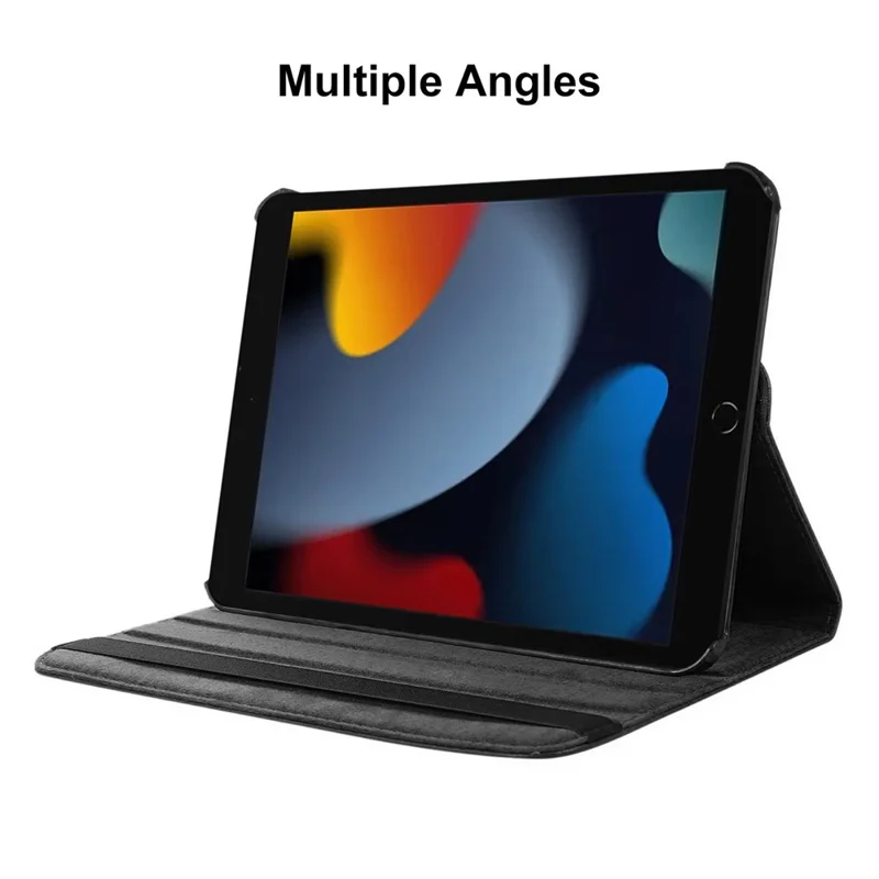 ENKAY Shockproof Case for iPad (2025) / 10.9 (2022) Litchi Texture 360 Degree Rotating Stand PU Leather Tablet Case - White