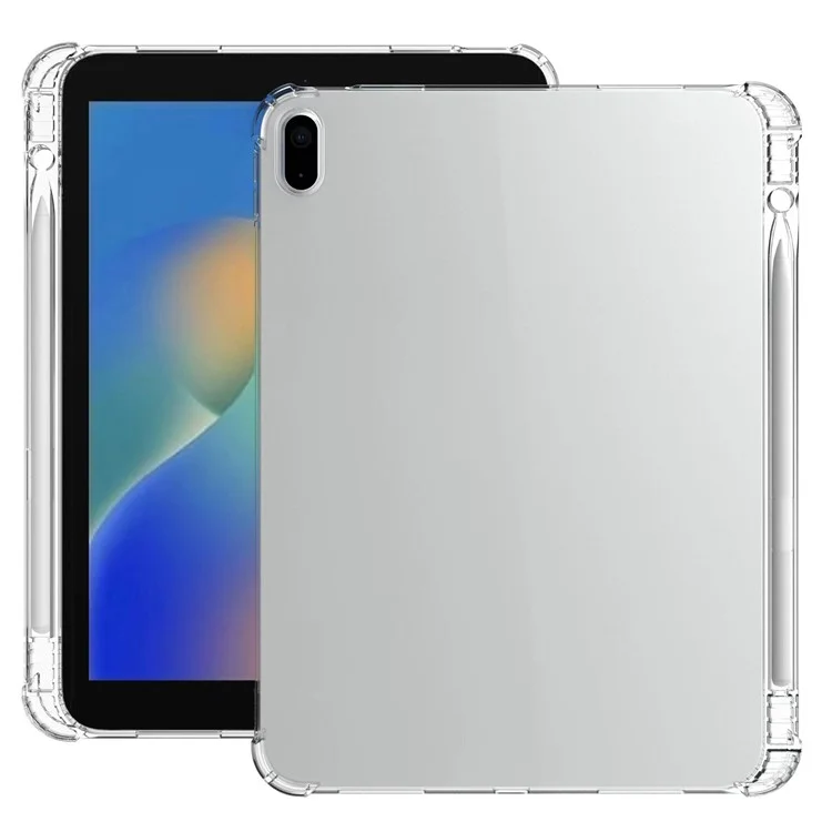 Per iPad 10.9 (2022) / iPad 10th Gen Soft TPU Protective Case Reinforced Corner Anti-Scratch Ultra Clear Tablet Cover with Pencil Holder