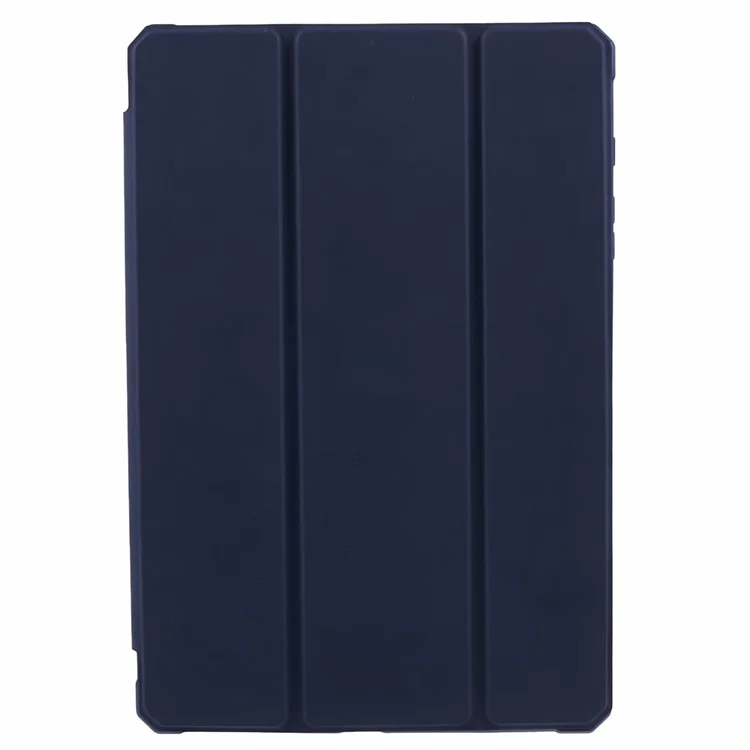 For Samsung Galaxy Tab S6 Lite (2024) / S6 Lite (2022) / S6 Lite (2020) Case PU Leather Tri-fold Stand Clear Back Tablet Cover  - Dark Blue