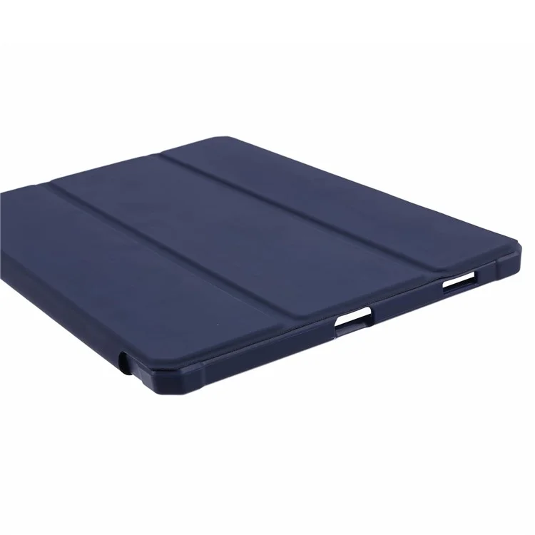 For Samsung Galaxy Tab S6 Lite (2024) / S6 Lite (2022) / S6 Lite (2020) Case PU Leather Tri-fold Stand Clear Back Tablet Cover  - Dark Blue