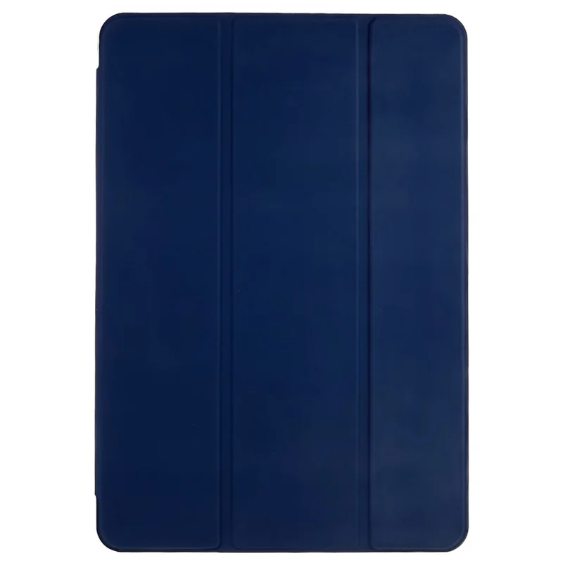 For Xiaomi Pad 5 Pro 12.4 (2022) Trifold Stand PU Leather Tablet Case Full Protection Matte TPU Back Cover - Dark Blue