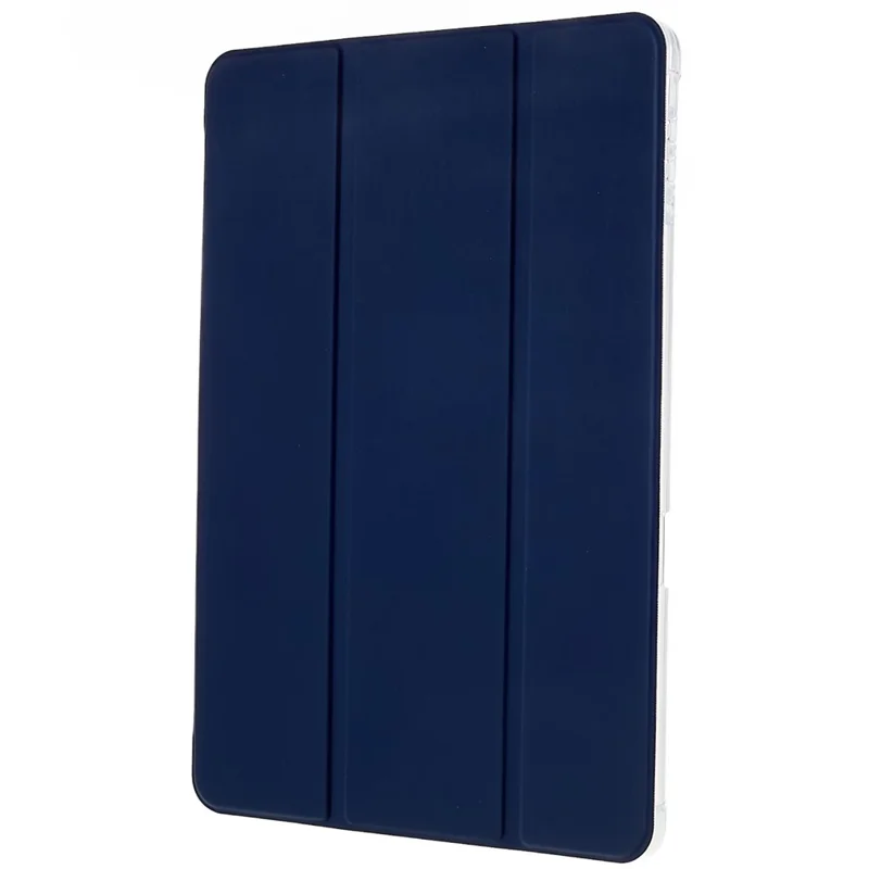 For Xiaomi Pad 5 Pro 12.4 (2022) Trifold Stand PU Leather Tablet Case Full Protection Matte TPU Back Cover - Dark Blue