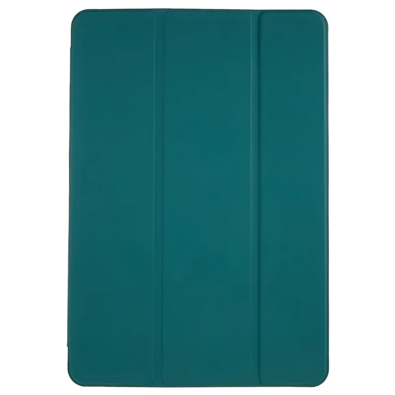 Para Xiaomi Pad 5 Pro Trifold Stand PU Caja de Cuero de Cuero Protección Completa TPU TPU Back Cover - Verde Oscuro