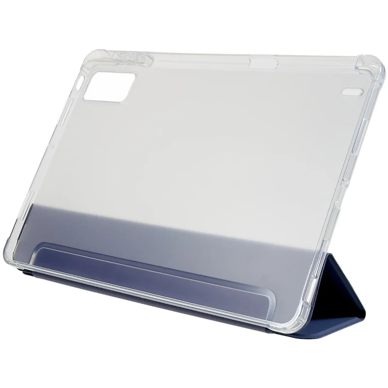 For Xiaomi Pad 5 Pro 12.4 (2022) Trifold Stand PU Leather Tablet Case Full Protection Matte TPU Back Cover - Baby Blue
