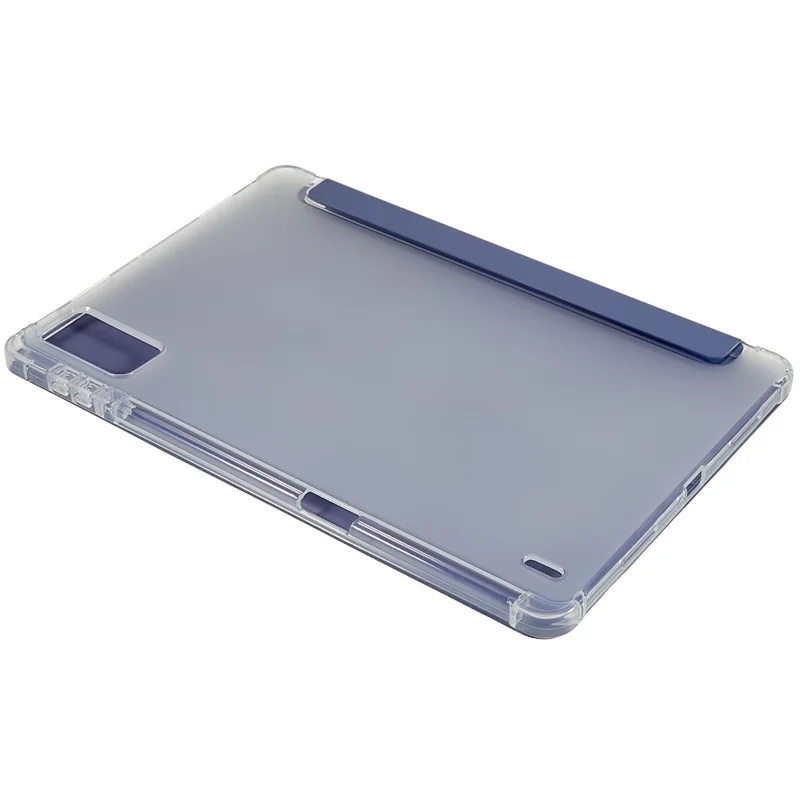 For Xiaomi Pad 5 Pro 12.4 (2022) Trifold Stand PU Leather Tablet Case Full Protection Matte TPU Back Cover - Baby Blue