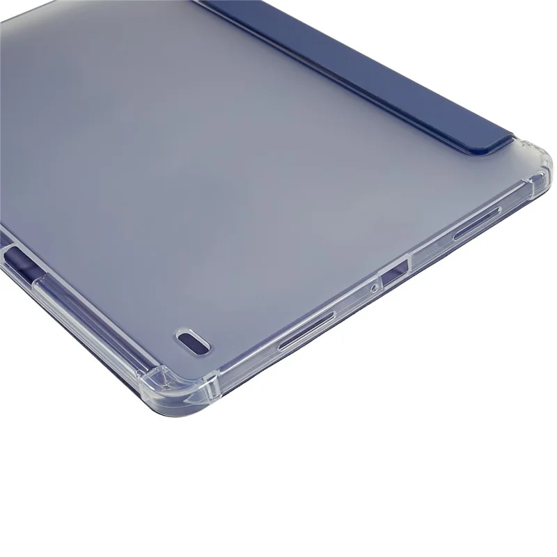 For Xiaomi Pad 5 Pro 12.4 (2022) Trifold Stand PU Leather Tablet Case Full Protection Matte TPU Back Cover - Baby Blue