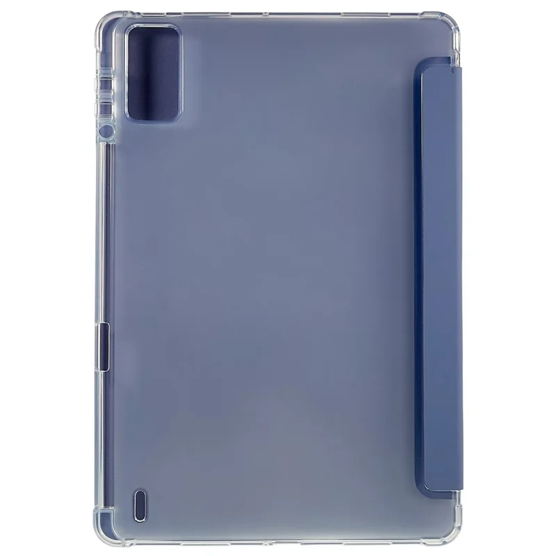 For Xiaomi Pad 5 Pro 12.4 (2022) Trifold Stand PU Leather Tablet Case Full Protection Matte TPU Back Cover - Baby Blue