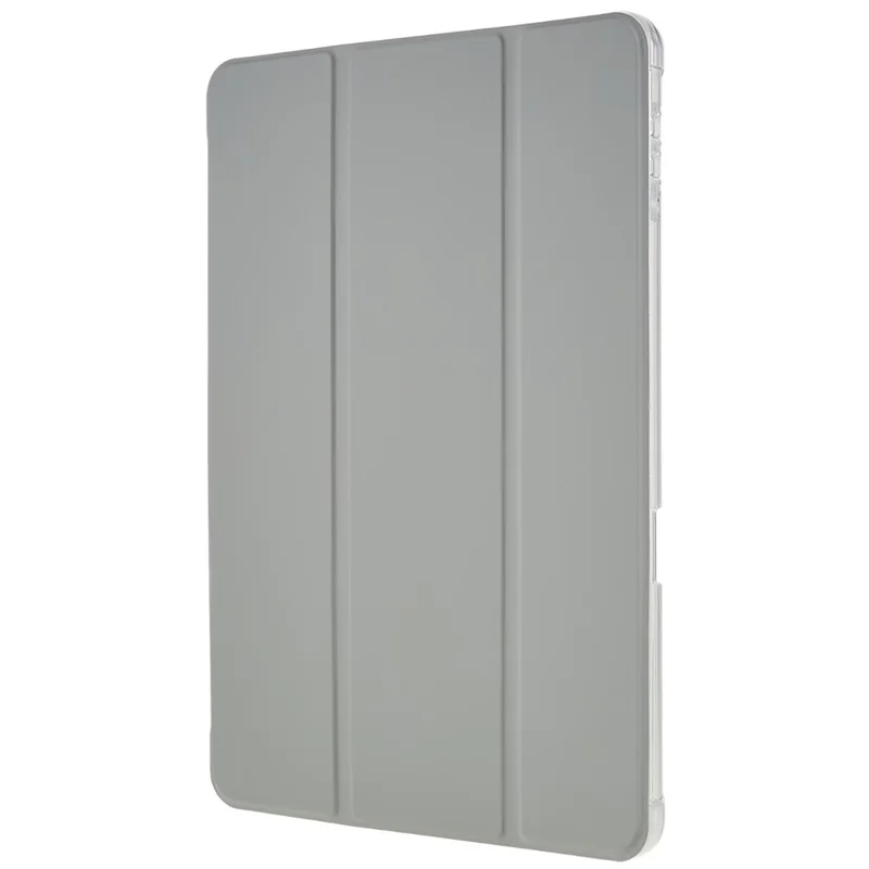 Capa para Tablet em Couro PU com Suporte Triplo e Proteção Total para Xiaomi Pad 5 Pro 12.4 (2022), Capa Traseira Fosca em TPU - Cinzenta