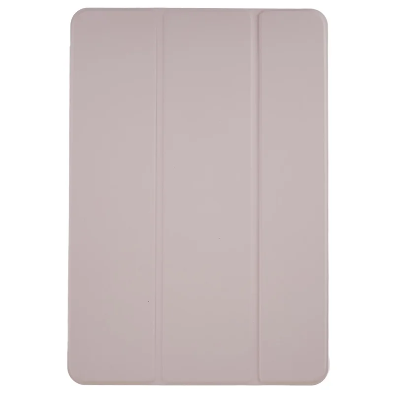 For Xiaomi Pad 5 Pro 12.4 (2022) Trifold Stand PU Leather Tablet Case Full Protection Matte TPU Back Cover - Rose Gold