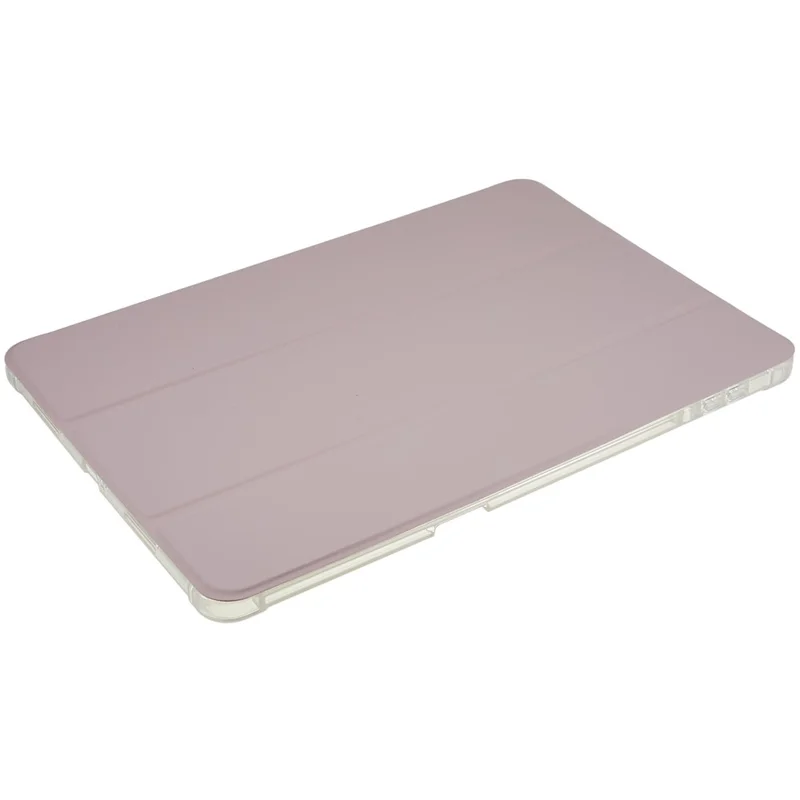 For Xiaomi Pad 5 Pro 12.4 (2022) Trifold Stand PU Leather Tablet Case Full Protection Matte TPU Back Cover - Rose Gold