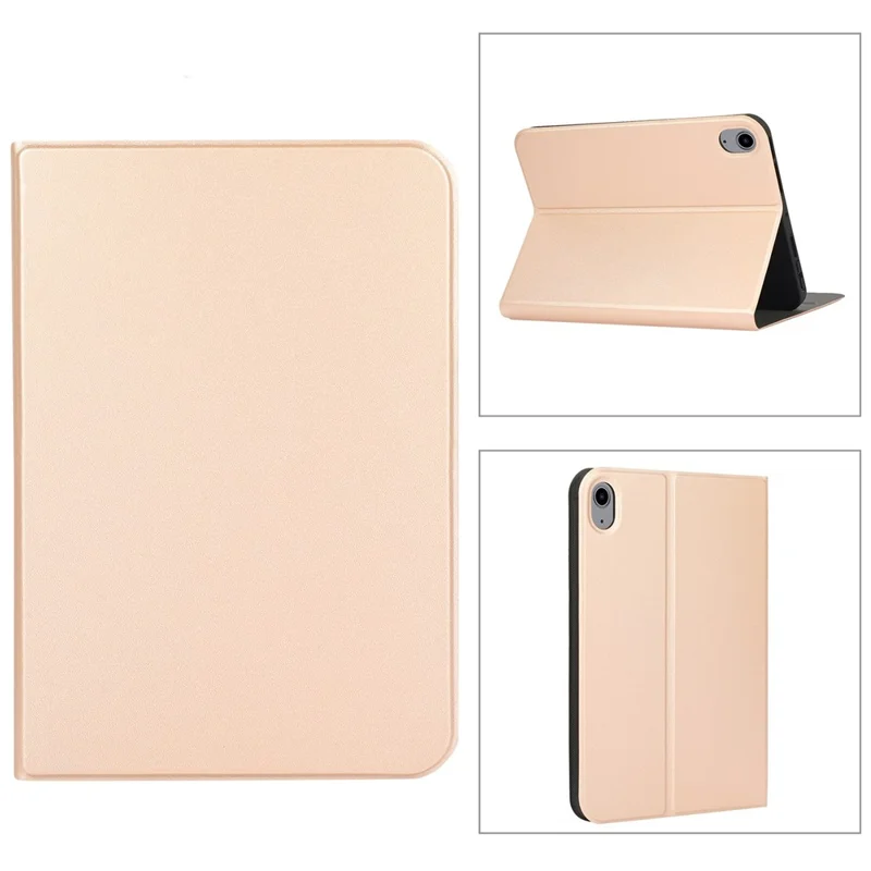 For iPad (2025)/10.9 (2022) Case PU Leather Adjustable Stand Tablet Protective Cover - Gold