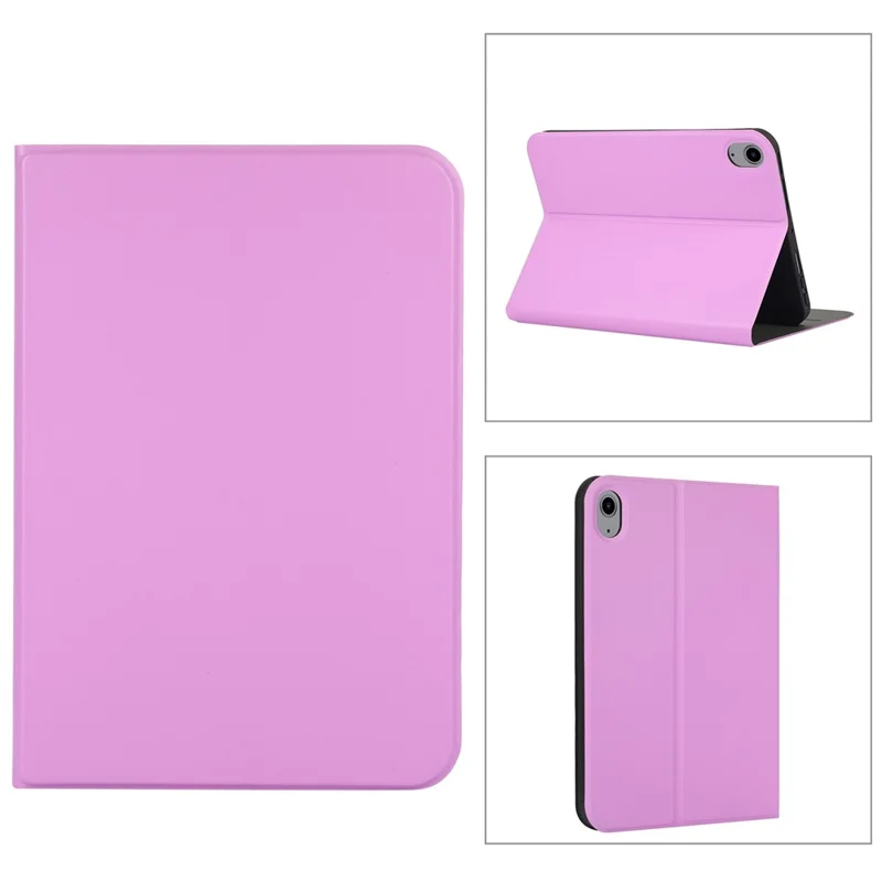 For iPad (2025)/10.9 (2022) Case PU Leather Adjustable Stand Tablet Protective Cover - Purple