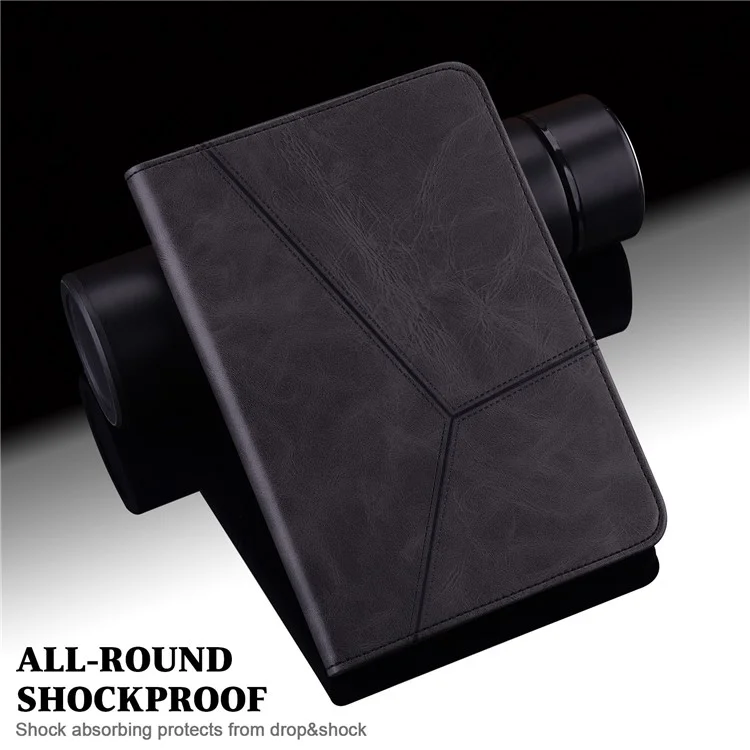 Para Xiaomi Redmi Pad PU PU Couro Elastic Band Protetive Caset Slots - Preto
