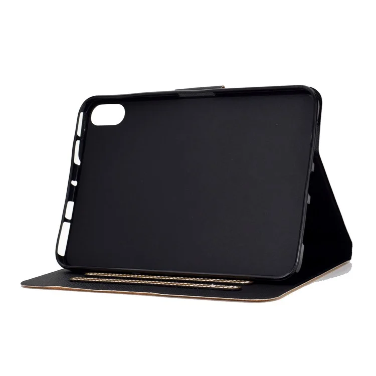 For iPad (2025) / 10.9 (2022) Glittery Sparkly Folio Tablet Case PU Leather Magnetic Clasp Protective Cover with Stand Card Holder - Gold
