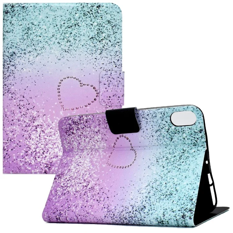 Para iPad 10.9 (2022) / iPad 10ª Geração Padrão de Impressão Capa de Tablet de Couro PU Dobrável com Suporte Dobrável Capa Protetora com Porta-Cartões - Quicksand Amoroso