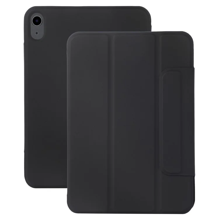 For iPad (2025) / 10.9 (2022) PU Leather Tablet Case Auto Wake / Sleep Stand Protective Cover - Black