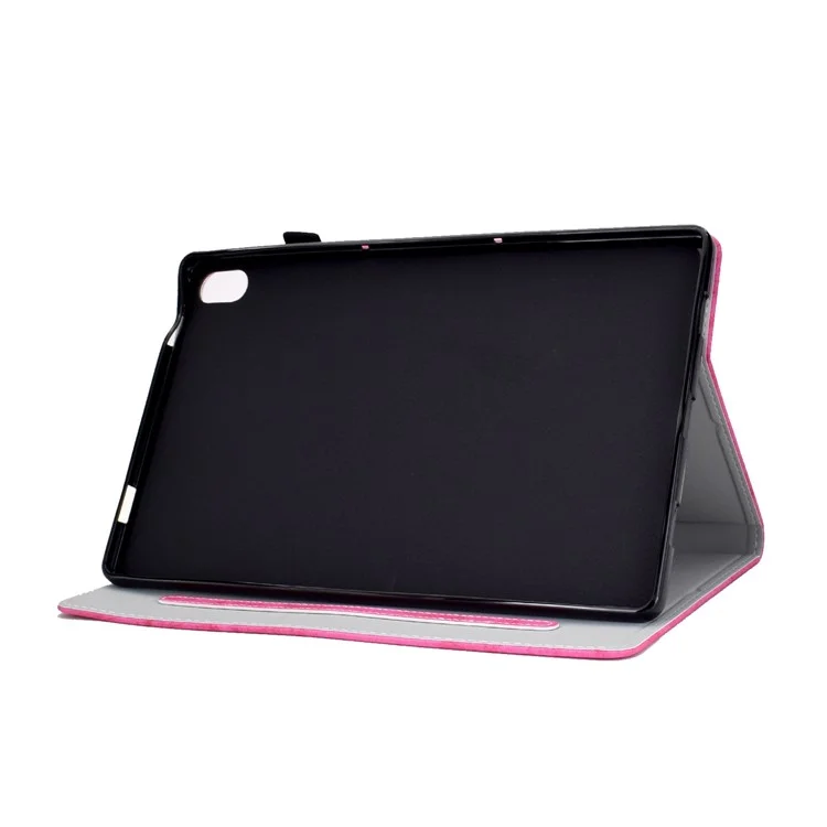 Pour iPad 10.9 (2022) / iPad 10e génération Cloth Texture PU Leather Tablet Case Full Protection Stand Card Slot Flip Cover - Rose