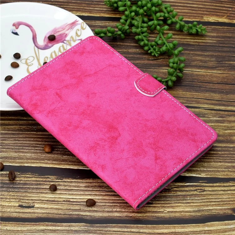 Pour iPad 10.9 (2022) / iPad 10e génération Cloth Texture PU Leather Tablet Case Full Protection Stand Card Slot Flip Cover - Rose