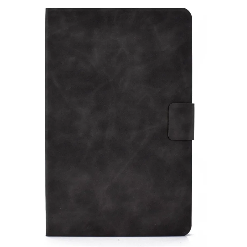 For iPad (2025) / 10.9 (2022) Stand Folio Tablet Case Cowhide Texture PU Leather Anti-Scratch Cover with Card Holder - Black