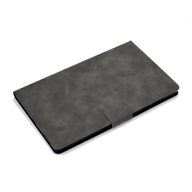 For iPad (2025) / 10.9 (2022) Stand Folio Tablet Case Cowhide Texture PU Leather Anti-Scratch Cover with Card Holder - Black