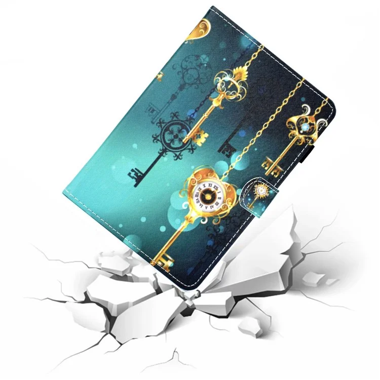 Для Ipad 10.9 (2022) / Ipad 10th Gen Printing Printing Stand Folio Планшет - Антикварные Часы