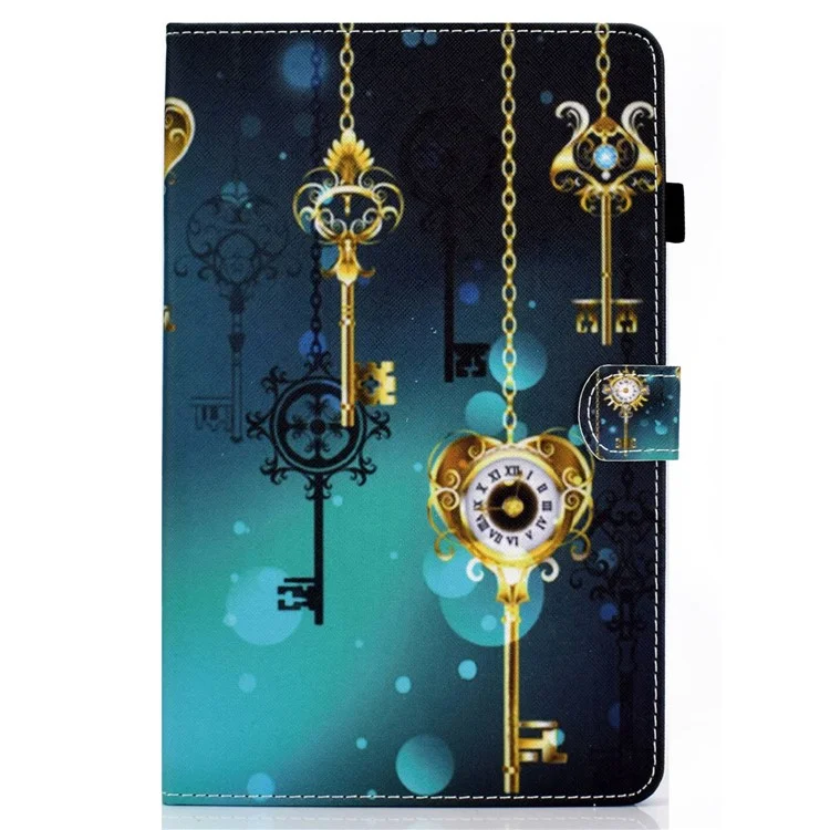 Pour Ipad 10.9 (2022) / Ipad 10e Génération Motif Imprimer Stand Folio Tablette Casse de Couture de Couture pu Pour Cartes Cuir Couvertures de Protection - Horloge Antique