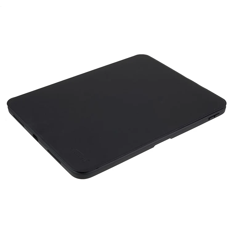 MUTURAL für iPad 10.9 (2022) PU-Leder-Ständer-Tablettenhülle, klare transparente Rückseite, stoßfester Schutzkoffer mit Stifthalter - Schwarz