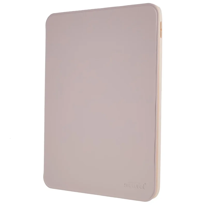 MUTURAL for iPad (2025) / 10.9 (2022) PU Leather Stand Tablet Case Clear Transparent Back Shockproof Protective Cover with Pen Holder - Pink