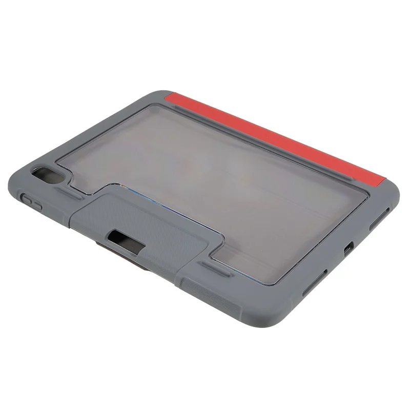 MUTURAL Hard PC TPU Leather Case for iPad (2025) / 10.9 (2022) Shockproof Cover Tablet Case with Tri-Fold Stand - Red