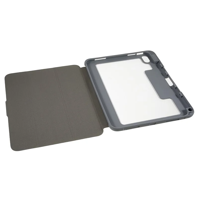 MUTURAL Hard PC TPU Leather Case for iPad (2025) / 10.9 (2022) Shockproof Cover Tablet Case with Tri-Fold Stand - Blackish Green